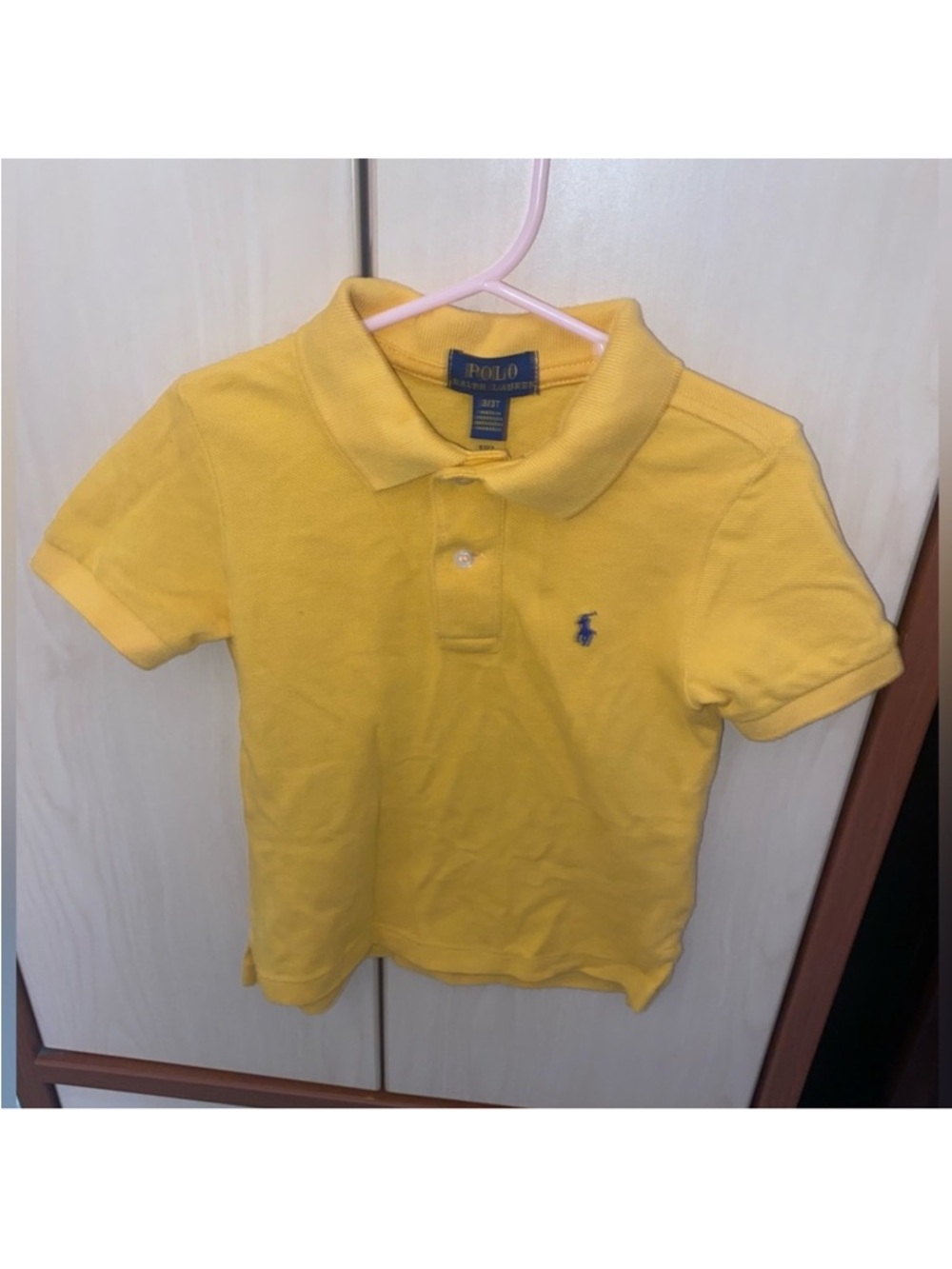 Polo Ralph Lauren Boys Yellow Classic Mesh Polo Shirt Size 3T